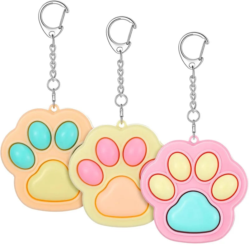 Cat Paw Clicker Fidget Keychain, Clicky Desk Fidget for Adults