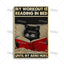 Black Cat Vintage Tin Plate, Horizontal Retro Wall Sign Gift