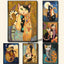 Gustav Klimt Style Cat Canvas Print, Decorative Cat Wall Art