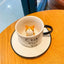 Hidden Kitten Cup and Saucer, Ceramic Coffee Cup With 3D Cat Inside