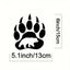 Bear Paw Print Sticker with Bear Silhouette, 5.1 x 6 Inch