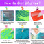 Geometric Cat Diamond Painting Kit, 5D Round Drill Wall Art