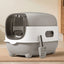 Large Cat Litter Box, Enclosed or Stainless Steel Open Style for Multi-Cat Homes
