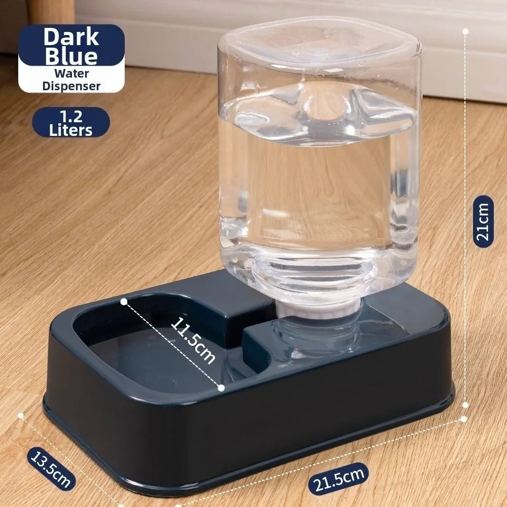 Gravity Cat Water Dispenser or Food Feeder, 1.2 L Waterer and 1.5 L Kibble Hopper