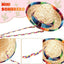 Mini Straw Sombrero for Cats, Woven Fiesta Hat With Colorful Brim