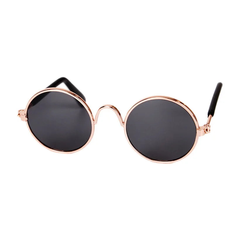 Cat Sunglasses Vintage Round Glasses for Pet Photos and Costumes