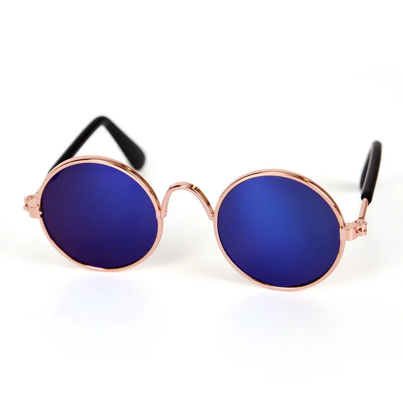 Cat Sunglasses Vintage Round Glasses for Pet Photos and Costumes