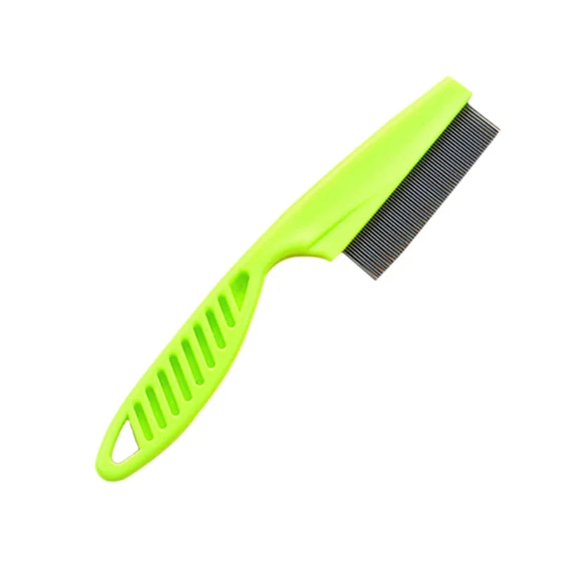 Fine-Tooth Cat Flea Comb, Stainless Steel Teeth, Small or Medium