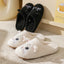 Plush Cat Slippers for Women and Men, Warm Fleece House Shoes