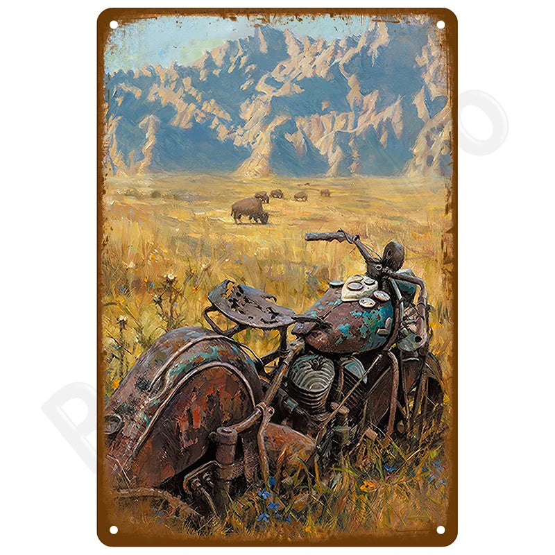 Retro Metal Tin Sign, 8 x 12 Inch Vintage Wall Plaque