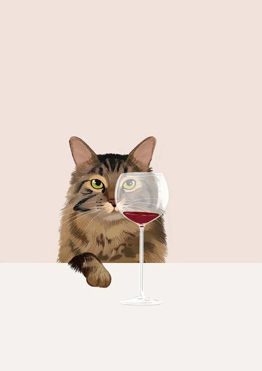 Art abstrait de chat Poster