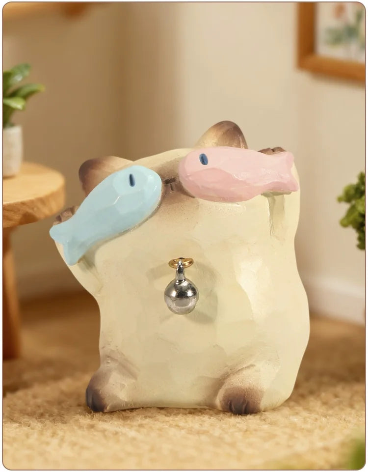 Siamese Cat Blind Box Figure, Cat Pai Daily Companion Series