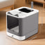 Large Cat Litter Box, Enclosed or Stainless Steel Open Style for Multi-Cat Homes