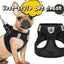 Red Mesh Cat Harness and Leash Set, Bright High-Visibility Vest With Reflective Trim