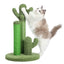 Cactus Cat Scratching Post with 3 Sisal Poles and Dangling Ball