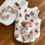 Soft Cotton Cat Vest for Fall and Winter, Cute Cartoon Shirt in Sizes XS to XL