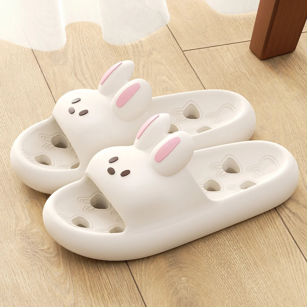Cartoon Bathroom Slides with Drainage Holes, Quick-Dry EVA
