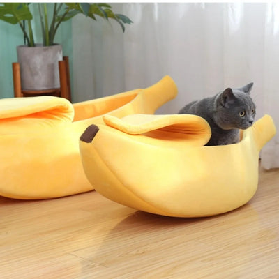 Banana Cat Bed, Funny Curved Pet Bed in 4 Sizes