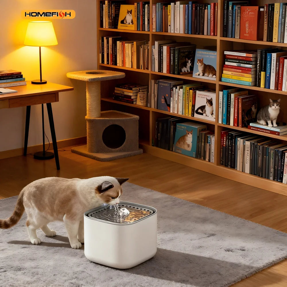 3L Cat Water Fountain, Large Capacity Recirculating Fountain With Filter