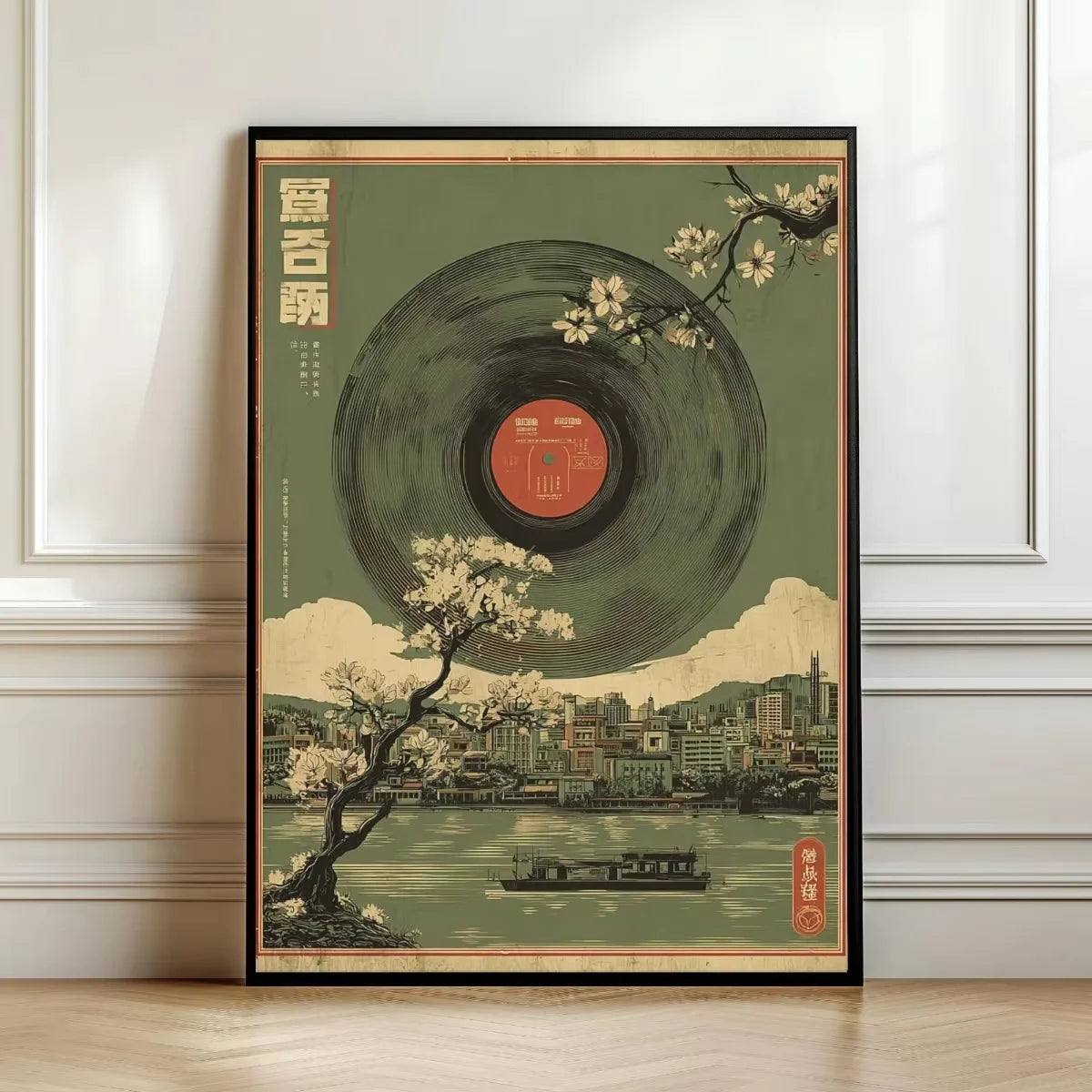 Affiches antiques d’aquarelle de chat japonais
