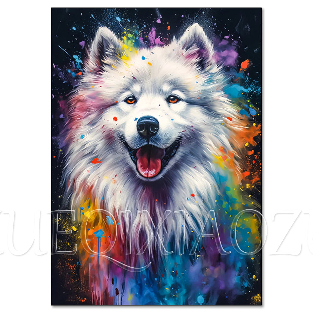 Colorful Lion Diamond Painting Kit, 5D Full Drill Big Cat Art