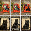 Black Cat Vintage Tin Plate, Horizontal Retro Wall Sign Gift