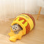 Honey Jar Cat Bed, Semi-Enclosed Cave with Soft Mat