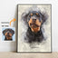 Custom Cat Portrait Canvas Print from Your Photo with Name