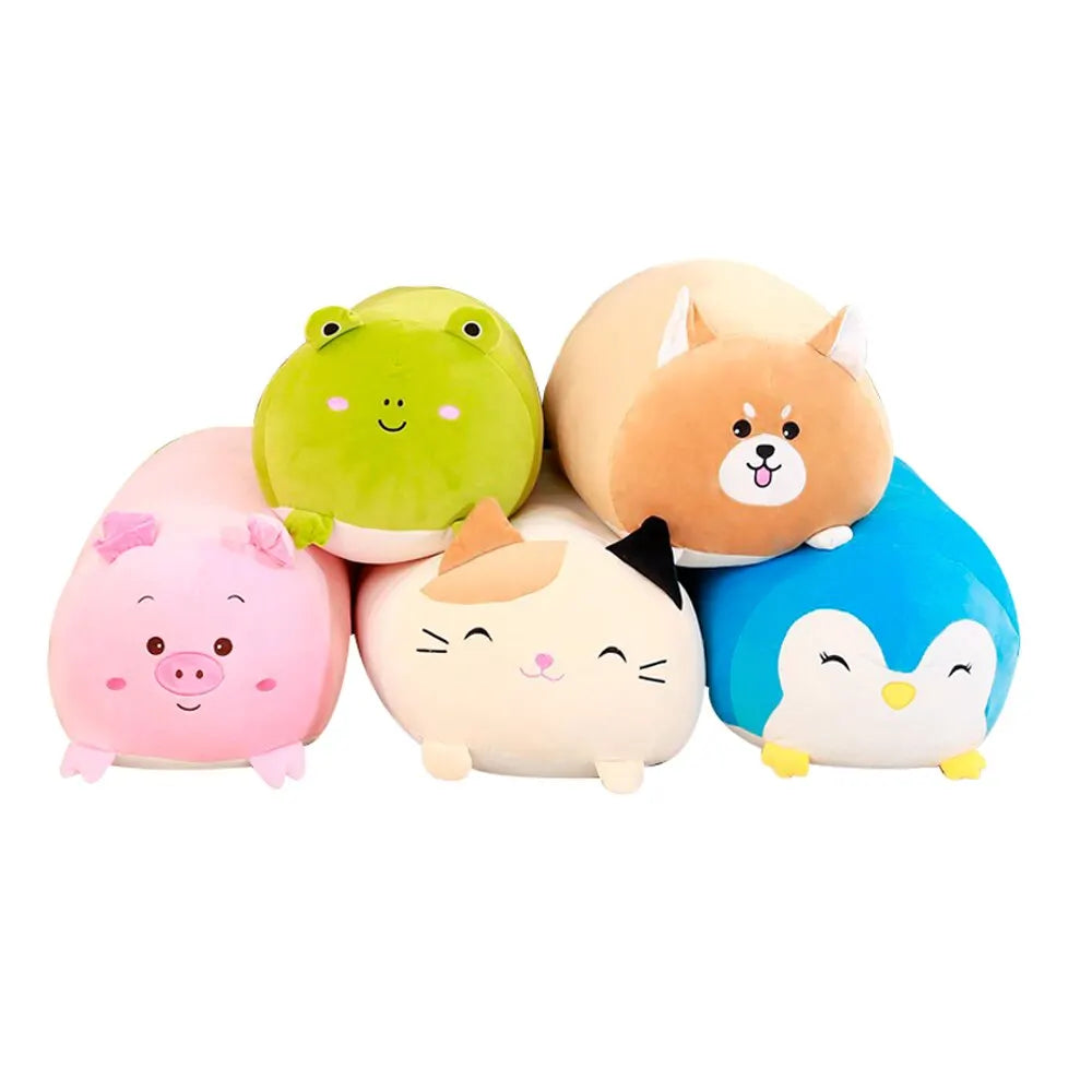 Calico Cat Roll Pillow Plush, Soft Cylinder Cat Cushion