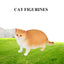 Realistic Ragdoll Cat Figurine and Chubby Cat Model, PVC