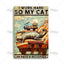 Witchy Black Cat Kitchen Sign, Salem Sanctuary Tin Plaque
