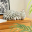 Lifelike Sleeping Cat Statue, Silver Tabby Resin Figurine 8 Inch