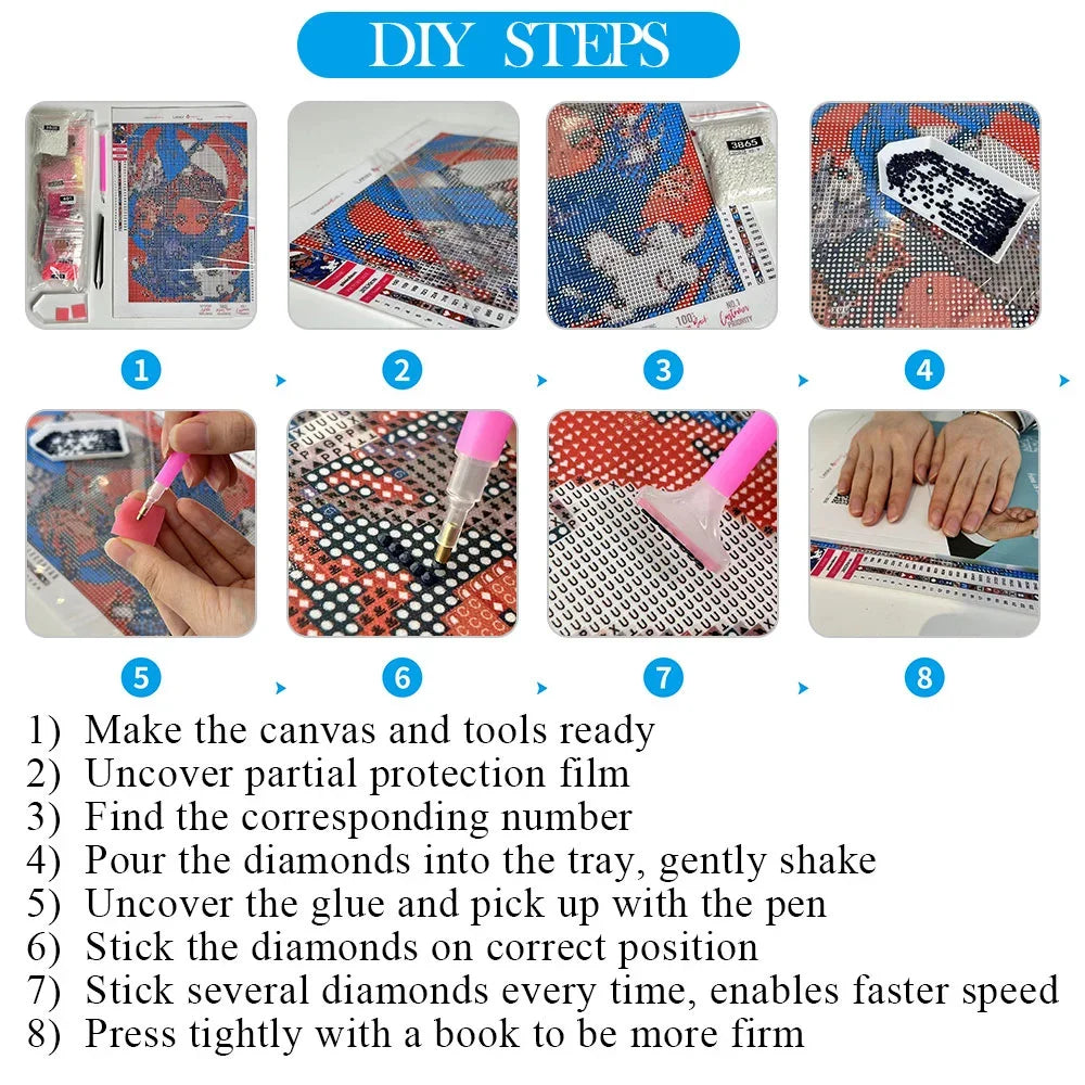 Cat Paw Tarot Card Diamond Painting Kit, Full Drill