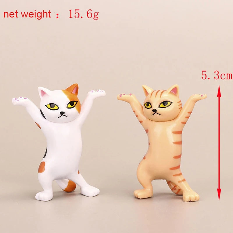 Hold Everything Cat Figures, Dancing Cat Pen and Earbud Holder