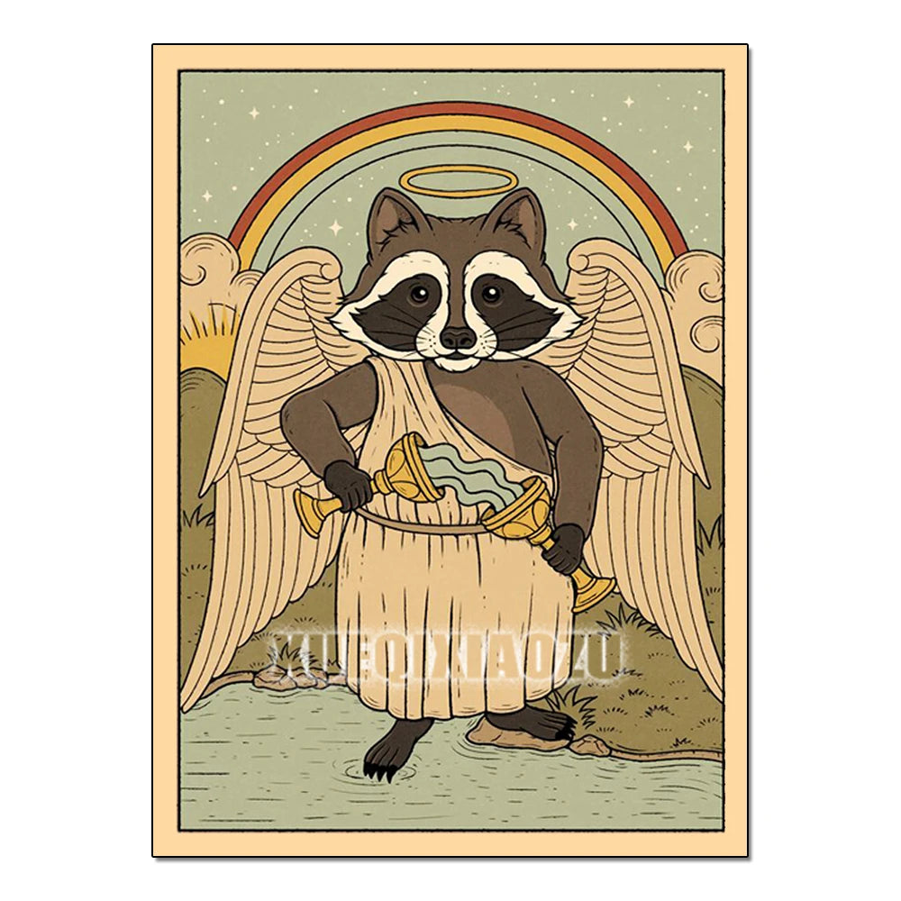 Cat Paw Tarot Card Diamond Painting Kit, Full Drill