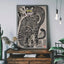 Affiches antiques d’aquarelle de chat japonais