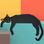 Nachtlicht der schwarzen Katze