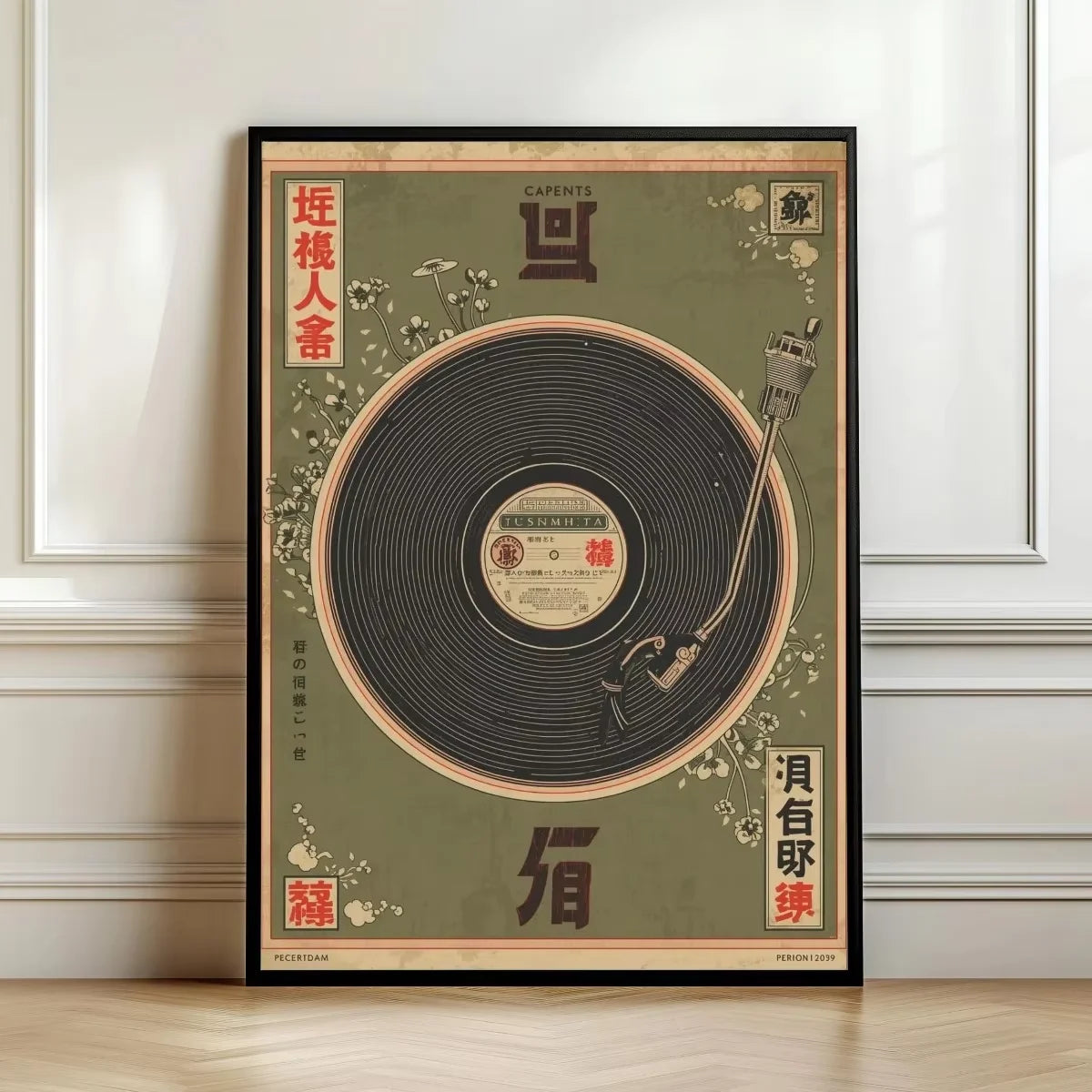 Affiches antiques d’aquarelle de chat japonais