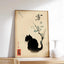 Affiches antiques d’aquarelle de chat japonais