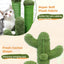 Cactus Cat Scratching Post with 3 Sisal Poles and Dangling Ball