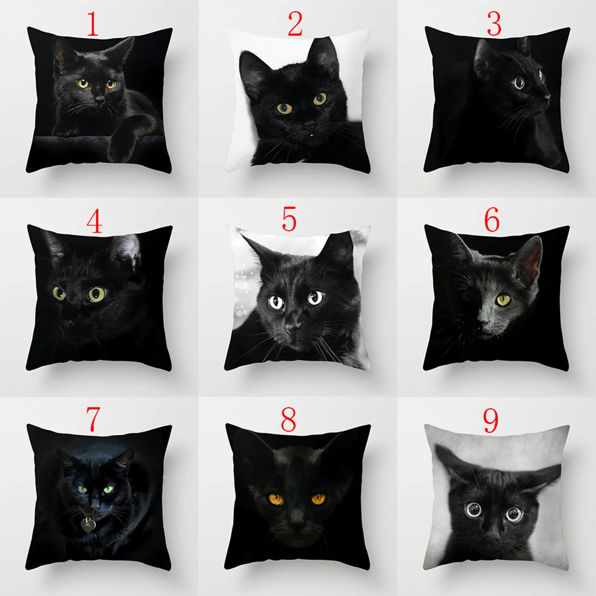 Oreiller chat noir