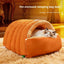 Dual-Mode Cat Cave Sleeping Bag with Snap Front