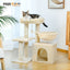 Small Cat Tree in 2 Styles: Hideout Tower or Scratching Stand