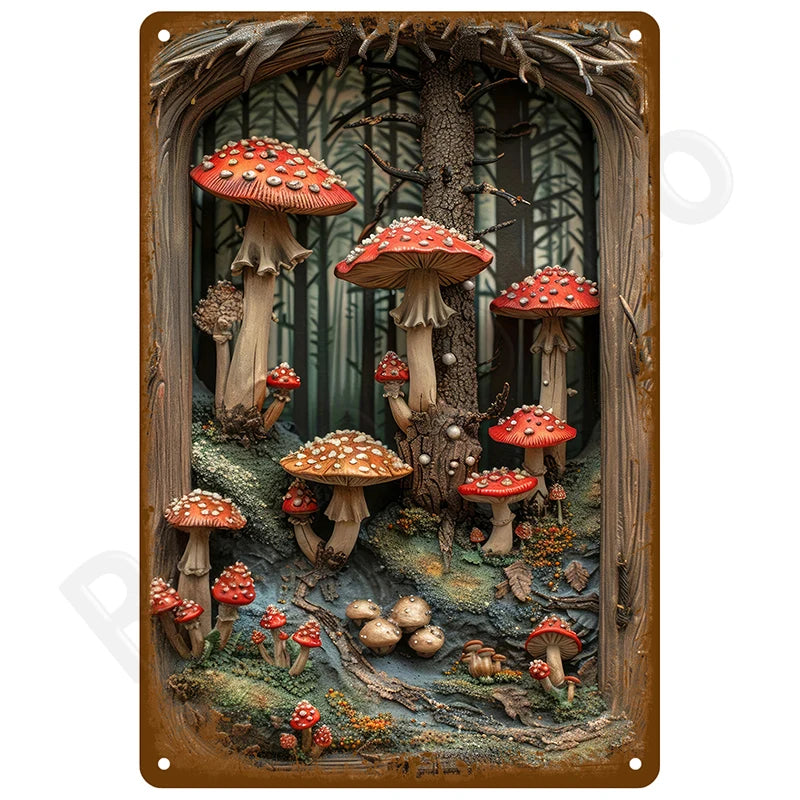 Retro Metal Tin Sign, 8 x 12 Inch Vintage Wall Plaque