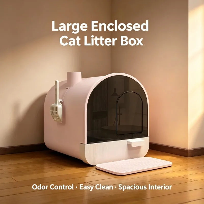 Katzentoilette mit Kapuze