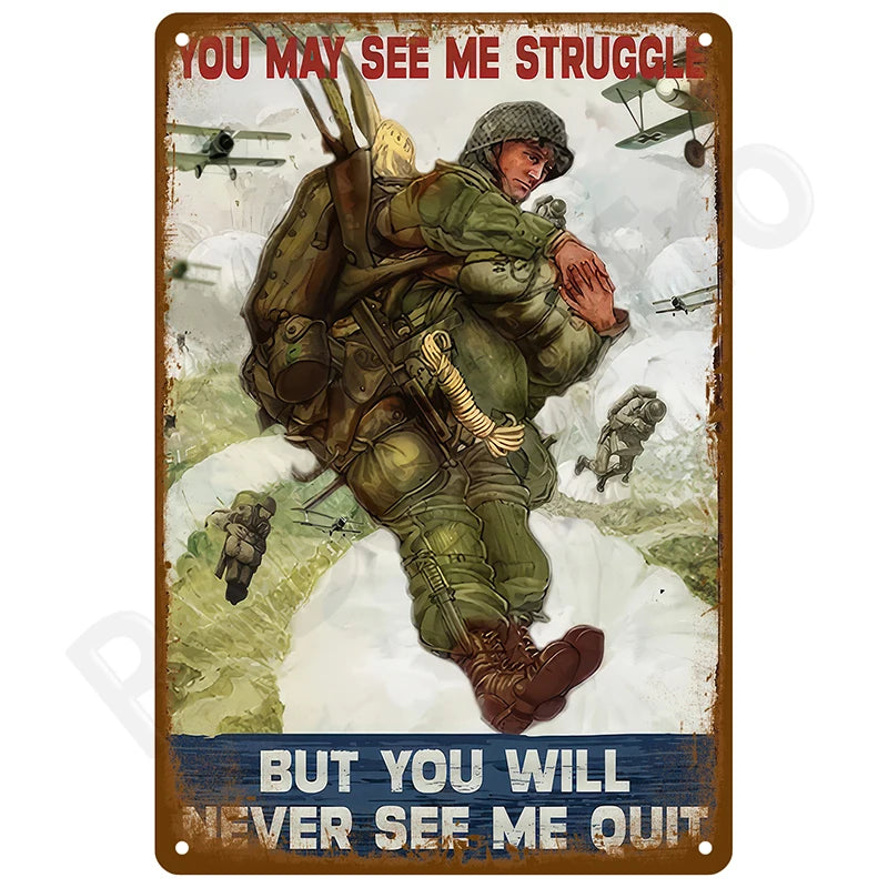 Retro Metal Tin Sign, 8 x 12 Inch Vintage Wall Plaque