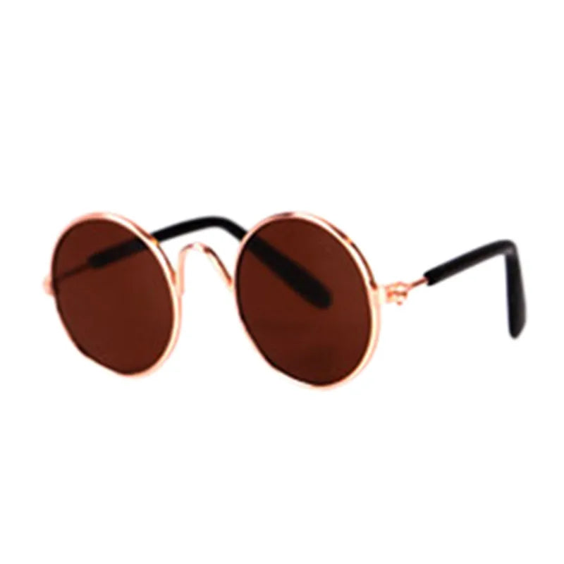 Cat Sunglasses Vintage Round Glasses for Pet Photos and Costumes