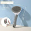 Self-Cleaning Oval Cat Brush, One-Button Fur Release, Pink, Blue or Gray