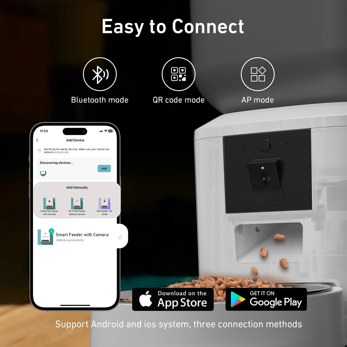 8L Automatic Cat Feeder With 1080p Camera, Wi-Fi App Control and Night Vision