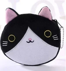 Orange Tabby Cat Face Coin Purse, Soft Plush Zipper Pouch, 4.9 Inches